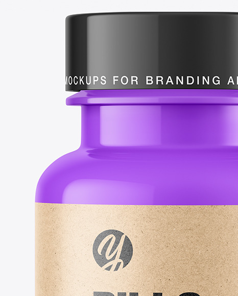 Glossy Pills Bottle Mockup PSD #5