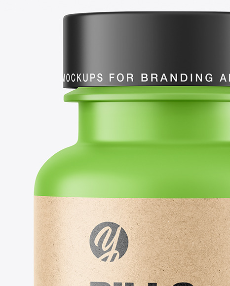 Matte Pills Bottle Mockup PSD #5
