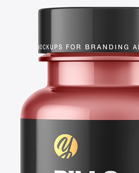 Metallic Pills Bottle Mockup PSD #6