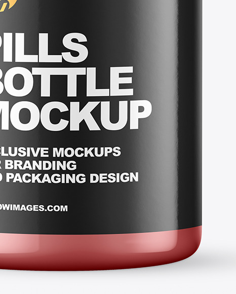 Metallic Pills Bottle Mockup PSD #7