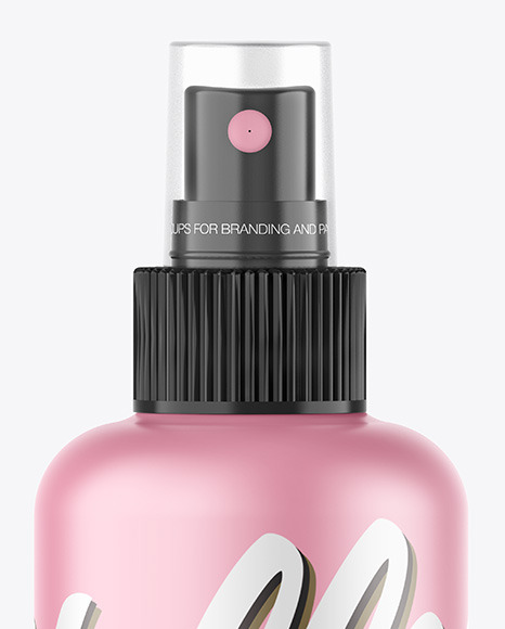 Matte Spray Bottle Mockup PSD #6