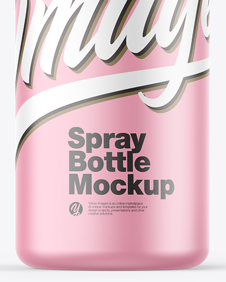 Matte Spray Bottle Mockup PSD #5
