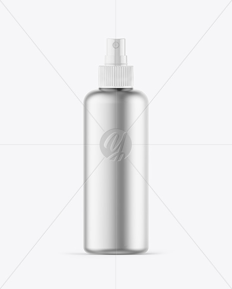 Metallic Spray Bottle Mockup PSD #3