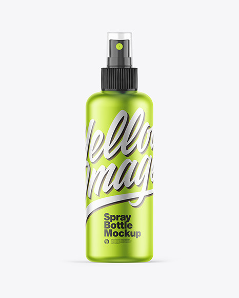 Metallic Spray Bottle Mockup