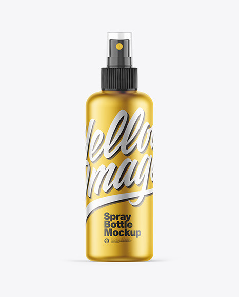 Metallic Spray Bottle Mockup PSD #2