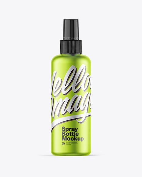 Metallic Spray Bottle Mockup PSD #1