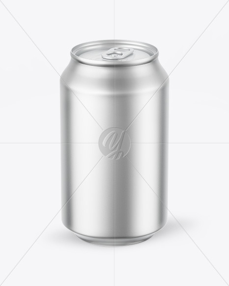 Download Matte Metallic Drink Can Mockup in Can Mockups on Yellow Images Object Mockups