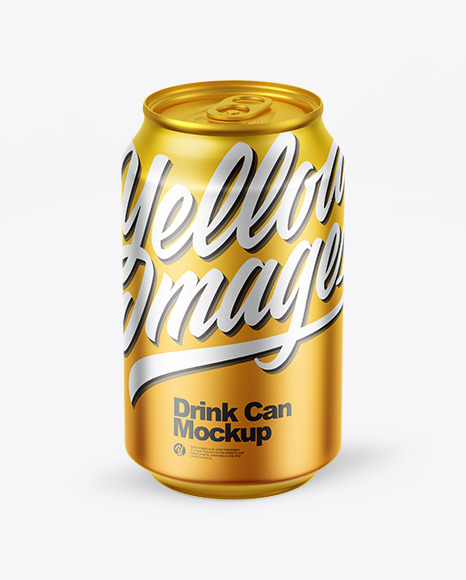 Matte Metallic Drink Can Mockup PSD #2