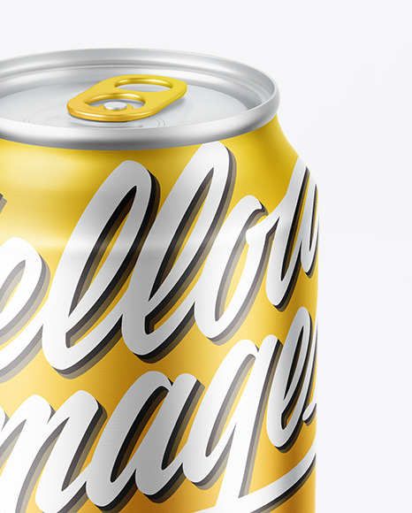 Matte Metallic Drink Can Mockup PSD #1